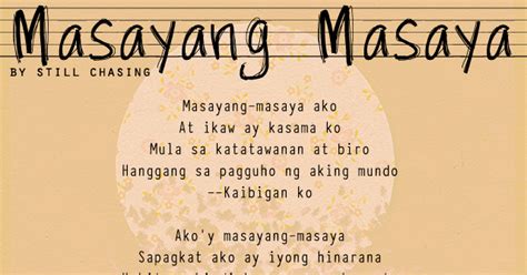 masayang masaya in english|Masayang.